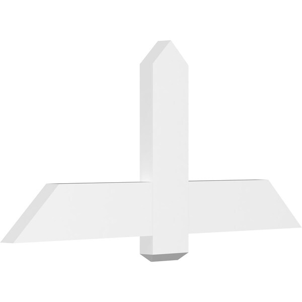 Ekena Millwork Eugene Architectural Grade PVC Gable Bracket, 48"W x 22"H x 2"D x 6"F, 11/12 Pitch GBP048X22X0206EUG00 - main